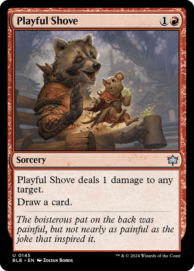 Playful Shove (BLB-145) - Bloomburrow
