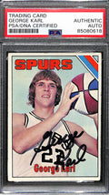 George Karl Autographed 1975-76 Topps Card #303 Spurs PSA/DNA 184825