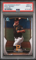 Graded 2023 Topps Bowman Draft Paul Skenes #BDC14 Chrome Rookie RC Baseball Card PSA 10 Gem Mint