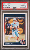 Graded 2024 Panini Score Drake Maye #303 Rookie RC Football Card PSA 10 Gem Mint
