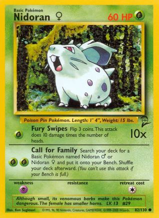 Nidoran F 082/130 - Base Set 2
