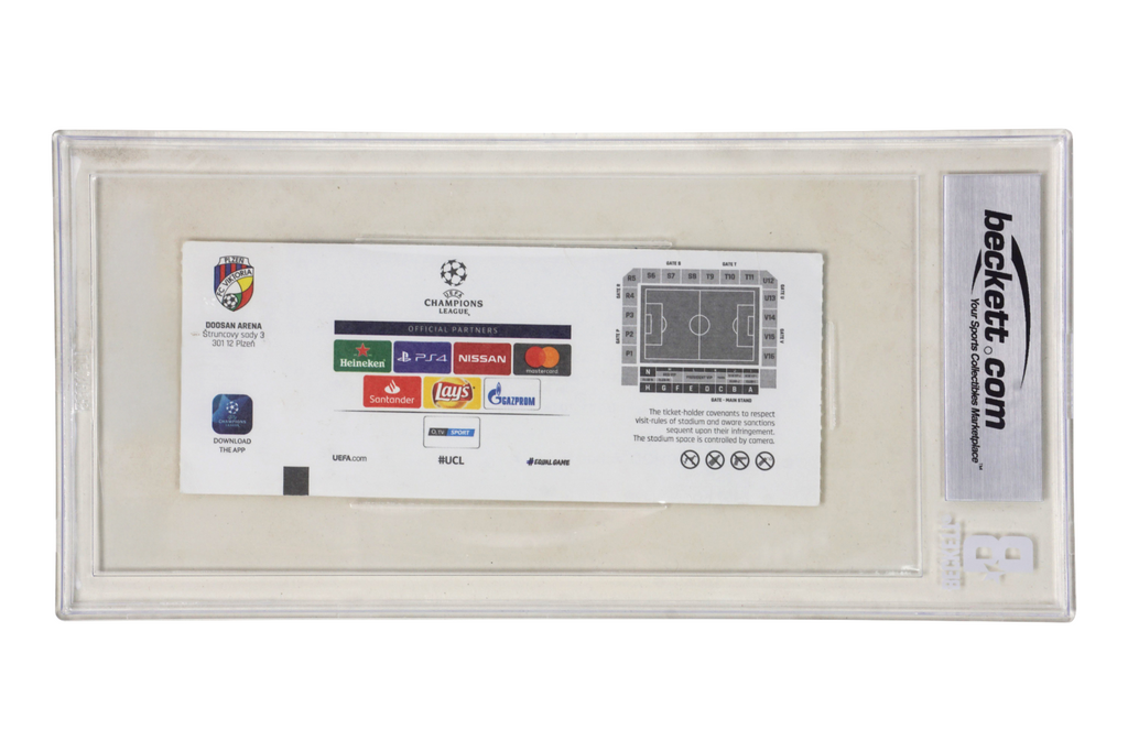 Vinicius Jr Signed 2018 Champions League Debut Match Ticket Inscribed – BGS 5