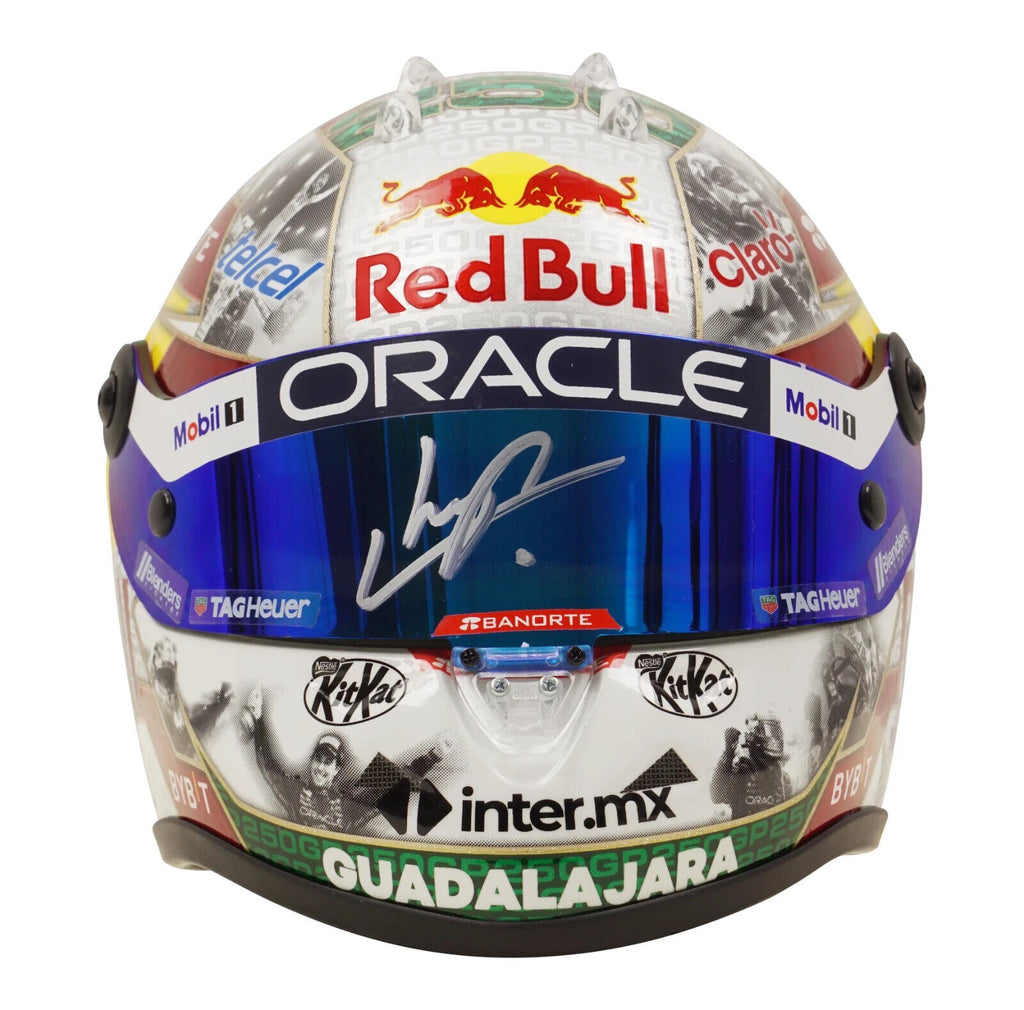Sergio Perez Signed 2023 Formula 1 RedBull Helmet 1:2 Scale with Beckett COA