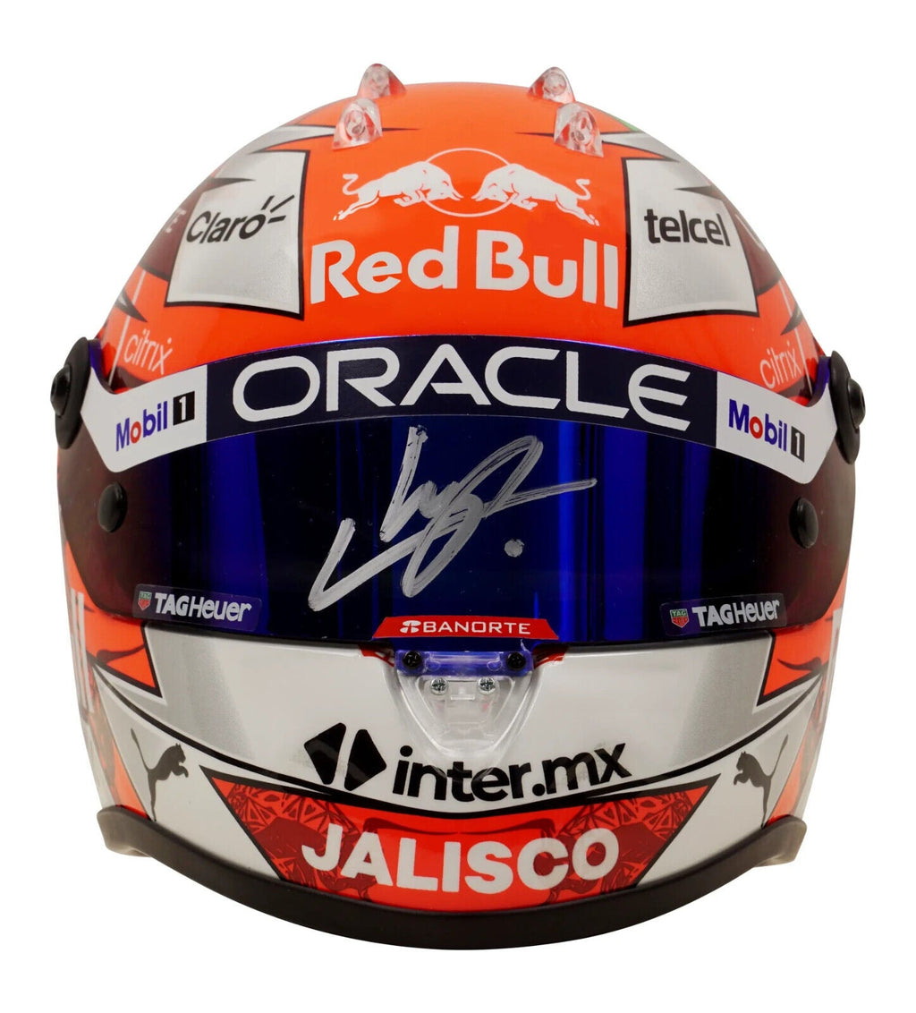 Sergio Perez Signed 2022 Austria F1 RedBull Helmet 1:2 Scale with Beckett COA