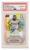 Karim Benzema Signed 2021 Topps Stadium Club Chrome Red /5 – PSA 10 Autograph