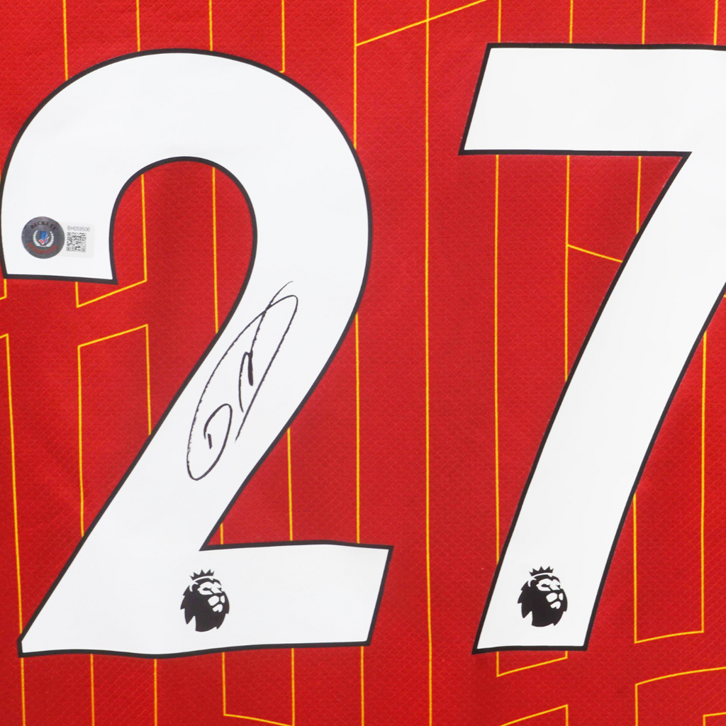Framed Darwin Nunez Signed Liverpool FC Home Soccer Jersey #27 with Beckett COA