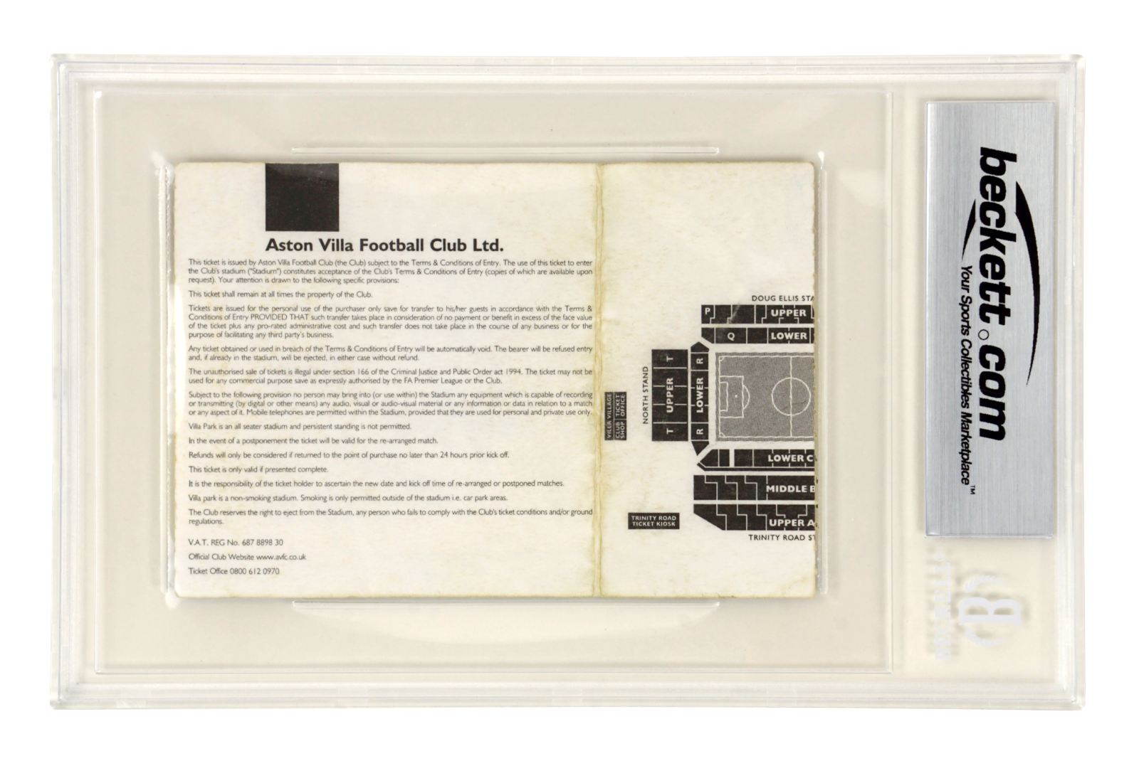 Fernando Torres Signed 2007 Liverpool FC Debut Match Ticket Inscribed – BGS 7