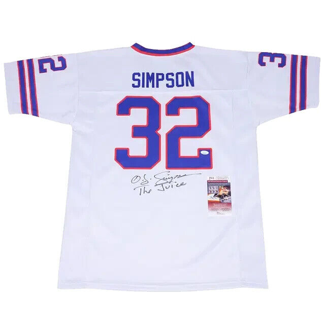 OJ Simpson Signed Buffalo Bills Football Jersey Inscribed The Juice with JSA