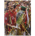 Cristiano Ronaldo Signed Man Utd Soccer Print Size 12″ x 16″ with Beckett COA