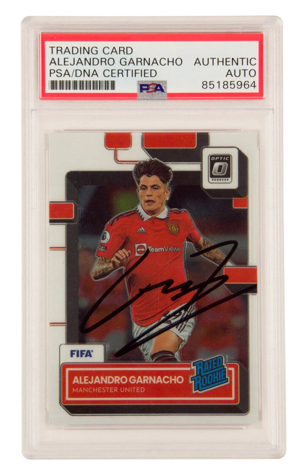 Alejandro Garnacho Signed 2022 Panini Donruss Optic Rated Rookie – PSA Authentic