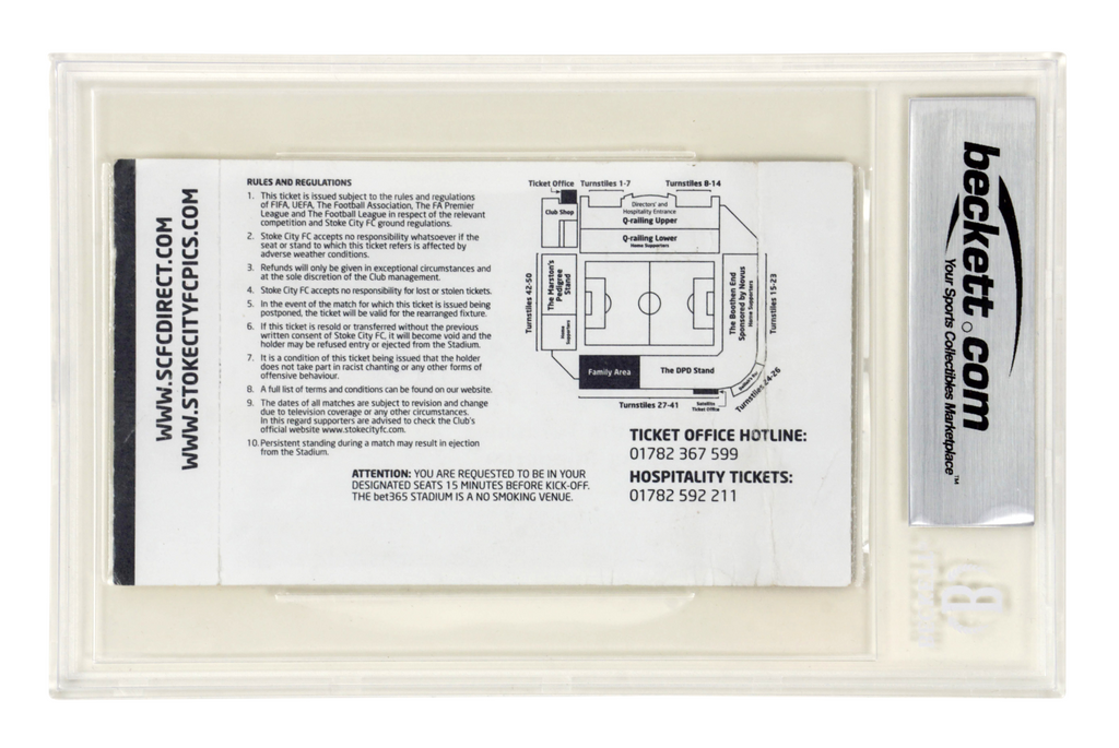 Wayne Rooney Signed 2017 Breaks All Time Goal Record Match Ticket – BGS 3