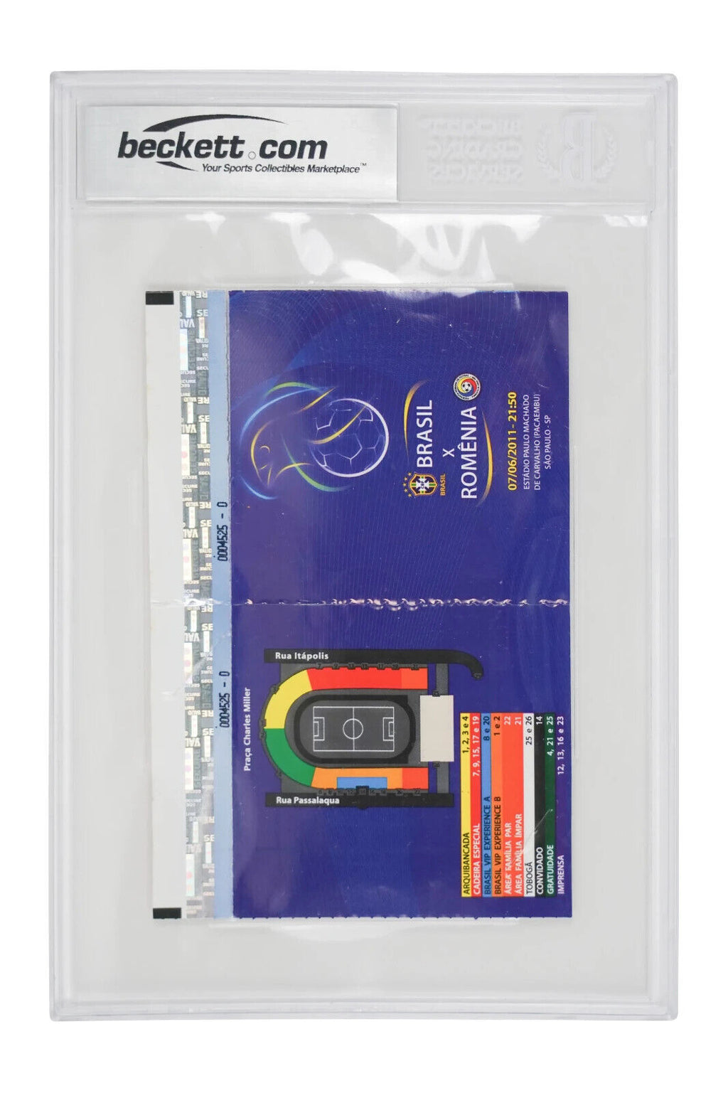 Ronaldo Nazario Signed 2011 Last Game for Brazil FC Match Pass – BGS 7