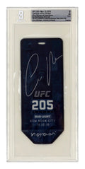 Conor McGregor Signed 2016 UFC Title Fight vs Alvarez Inscribed Ticket – BGS 7