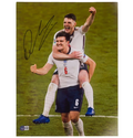 Declan Rice Signed England Soccer Print Size 12″ x 16″ with Beckett COA