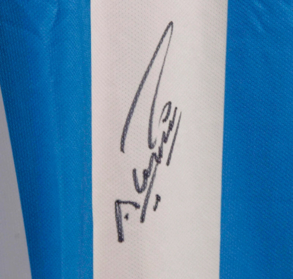 Sergio Aguero Front Signed Argentina FC Home Soccer Jersey with Beckett COA
