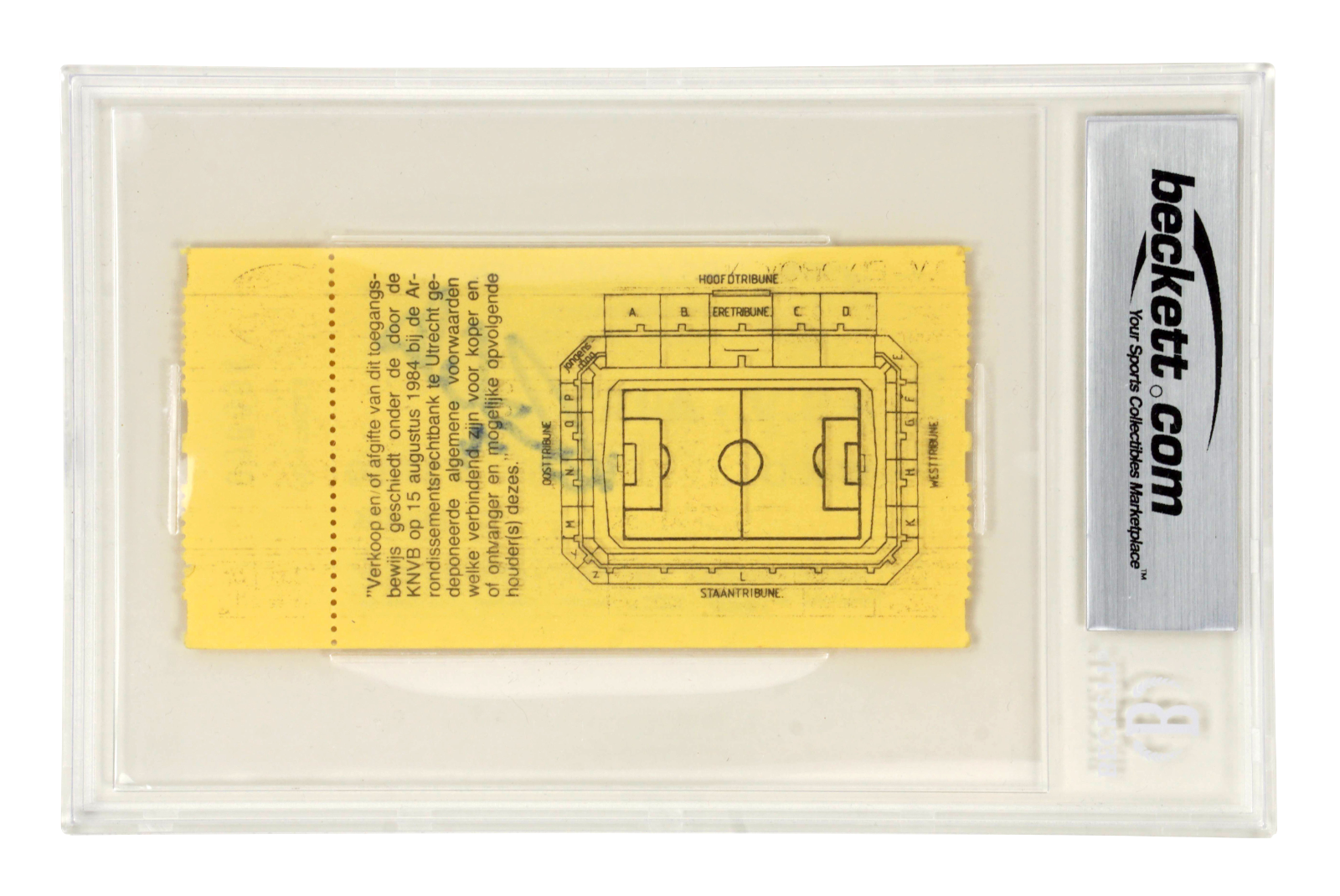 Ronaldo Nazario Signed 1994 PSV Rookie Season Match Ticket – BGS 7