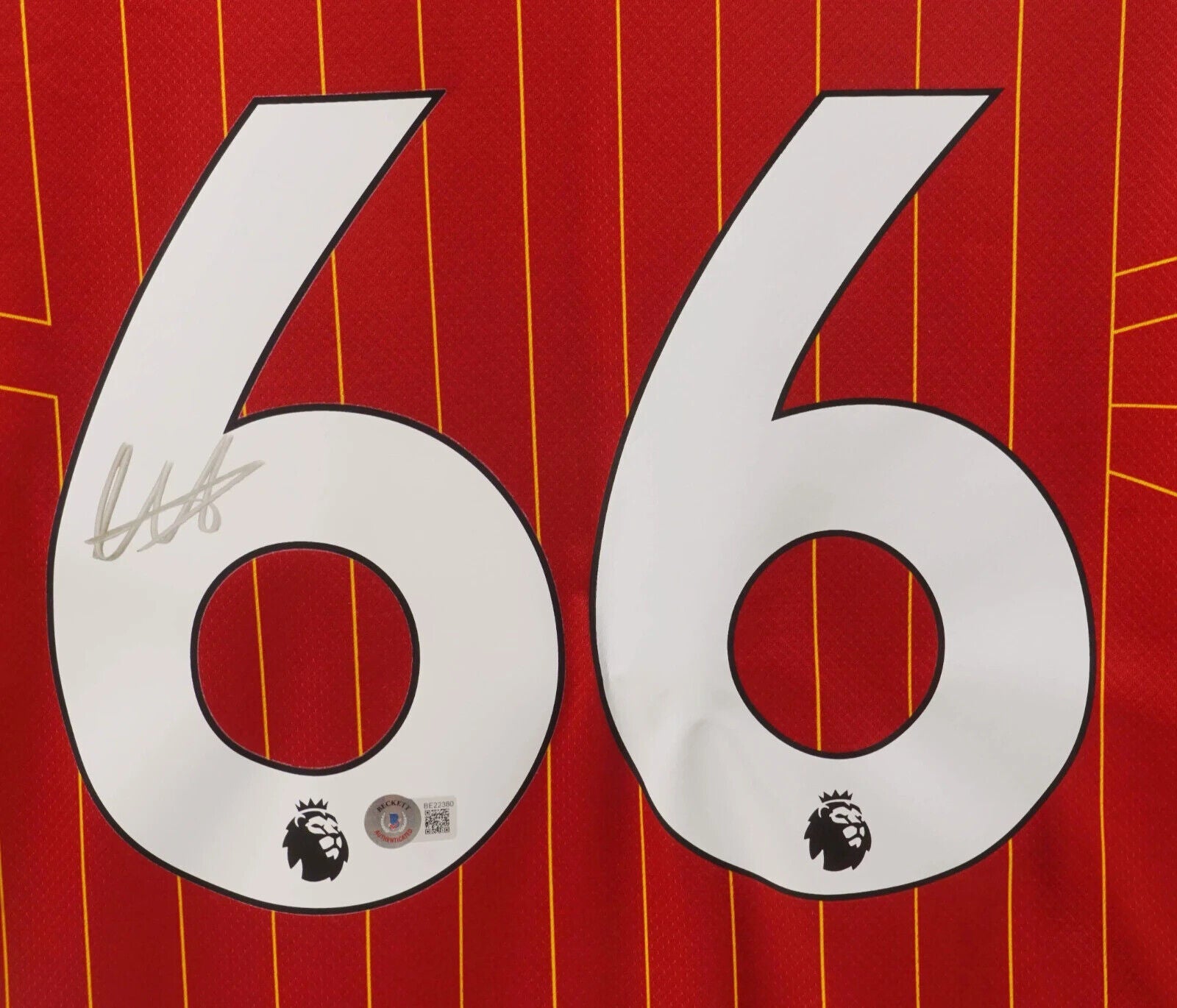 Trent Alexander Arnold Signed Liverpool Home Soccer Jersey #66 with Beckett COA