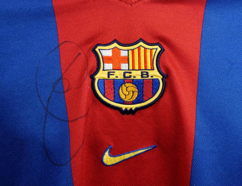 Xavi Hernandez Signed FC Barcelona Home Vintage Soccer Jersey with Beckett COA