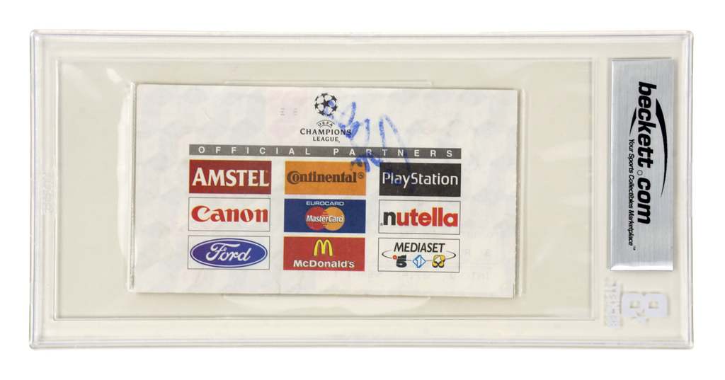 Ronaldo Nazario Signed 1998 First Champions League Goal Match Ticket – BGS 3