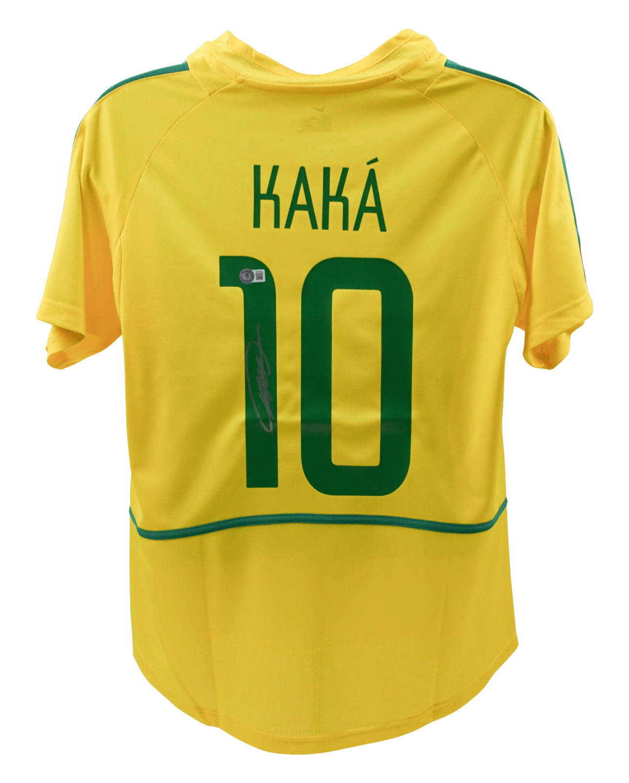 Framed Ricardo Kaka Signed Brazil FC Home Soccer Jersey #10 with Beckett Witness