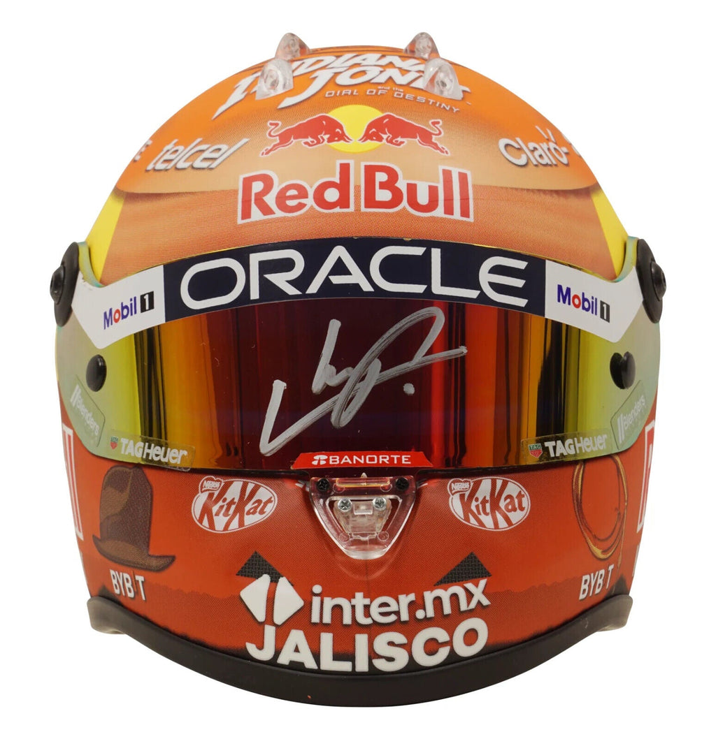 Sergio Perez Signed 2023 Canada F1 RedBull Helmet 1:2 Scale with Beckett COA