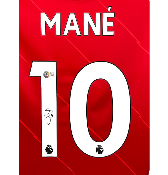 Sadio Mane Signed Liverpool FC Soccer Jersey #10 with Beckett COA