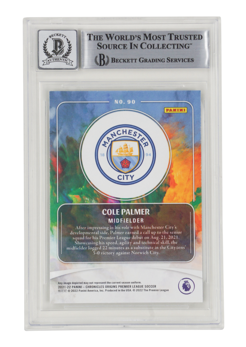 Cole Palmer Signed 2021-22 Panini Chronicles Origins Rookie - BGS 10 Autograph