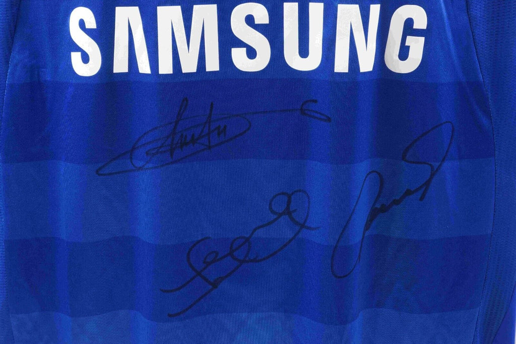 Torres, Drogba & Lampard Signed UCL Final Chelsea Soccer Jersey with Beckett COA
