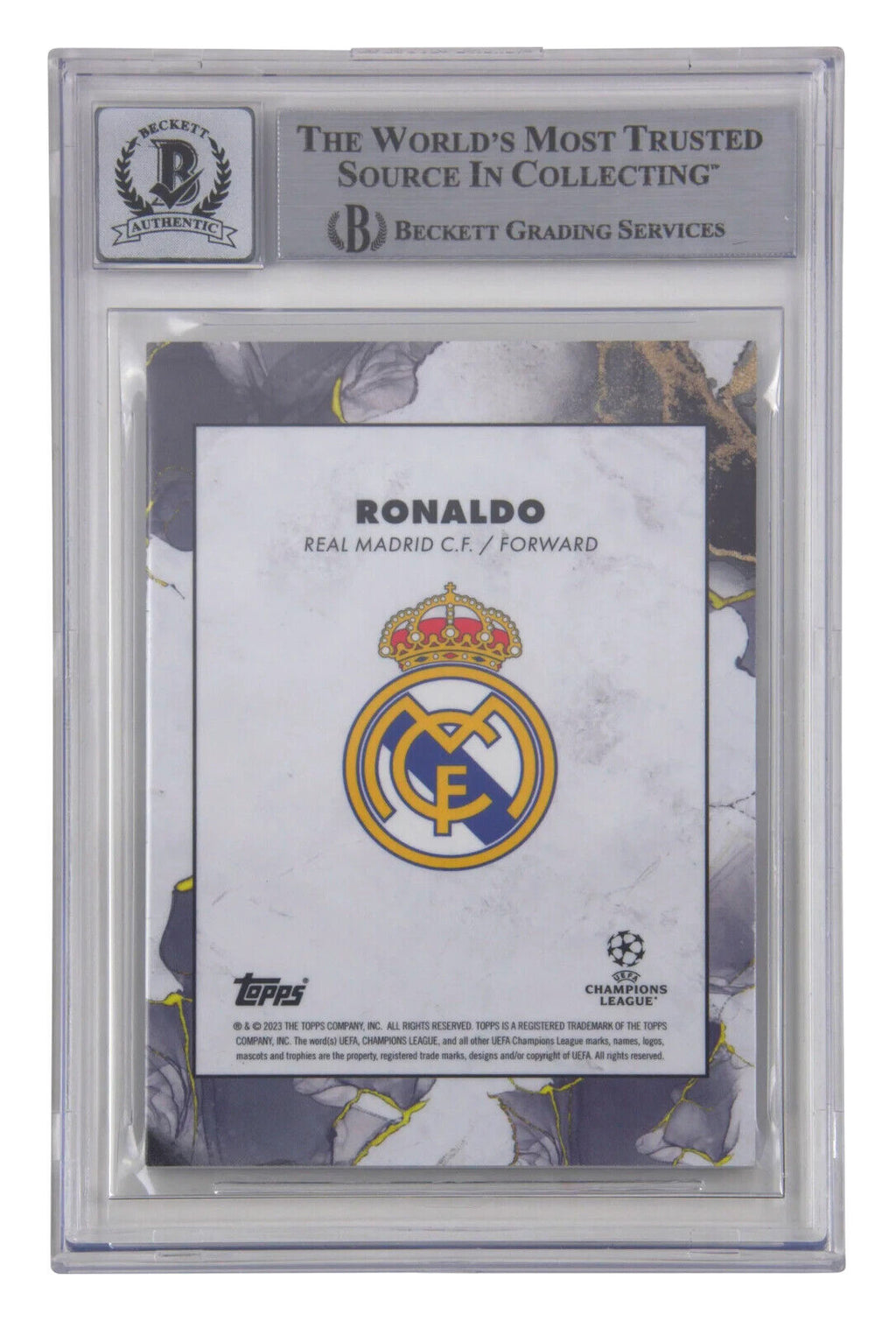 Ronaldo Nazario Signed 2022-23 Topps Inception UCC /150 – BGS 10 Autograph