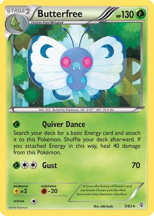 Butterfree 005/83 - Generations Holofoil