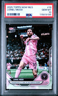 Graded 2025 Topps Now MLS Lionel Messi #19 Soccer Card PSA 10 Gem Mint