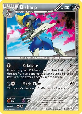 Bisharp 064/114 - XY  Steam Siege Holofoil
