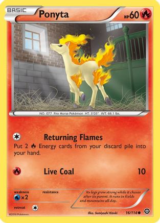 Ponyta 016/114 - XY  Steam Siege