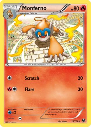 Monferno 019/114 - XY  Steam Siege