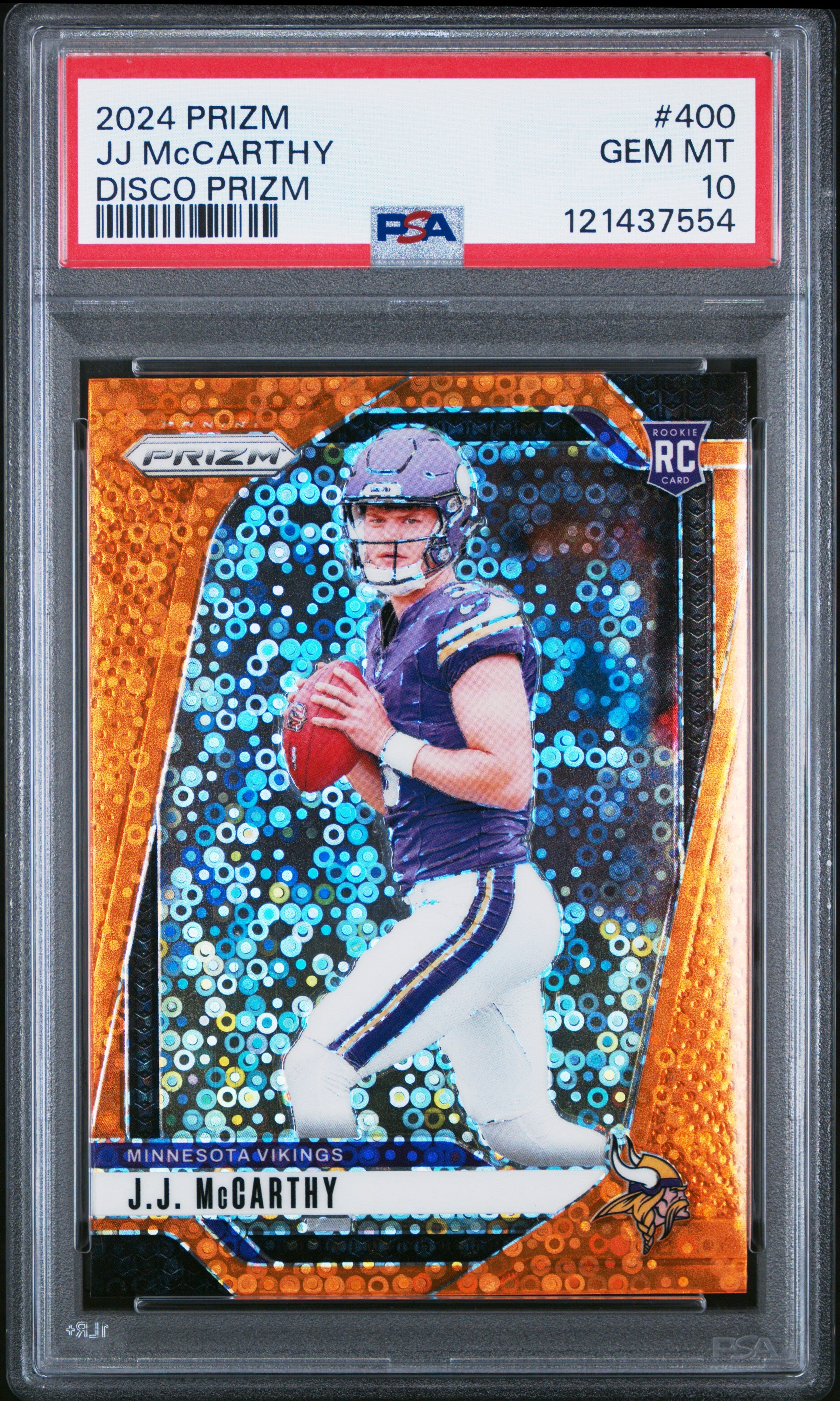 2024 Panini Prizm #400 JJ McCarthy Disco Prizm PSA 10