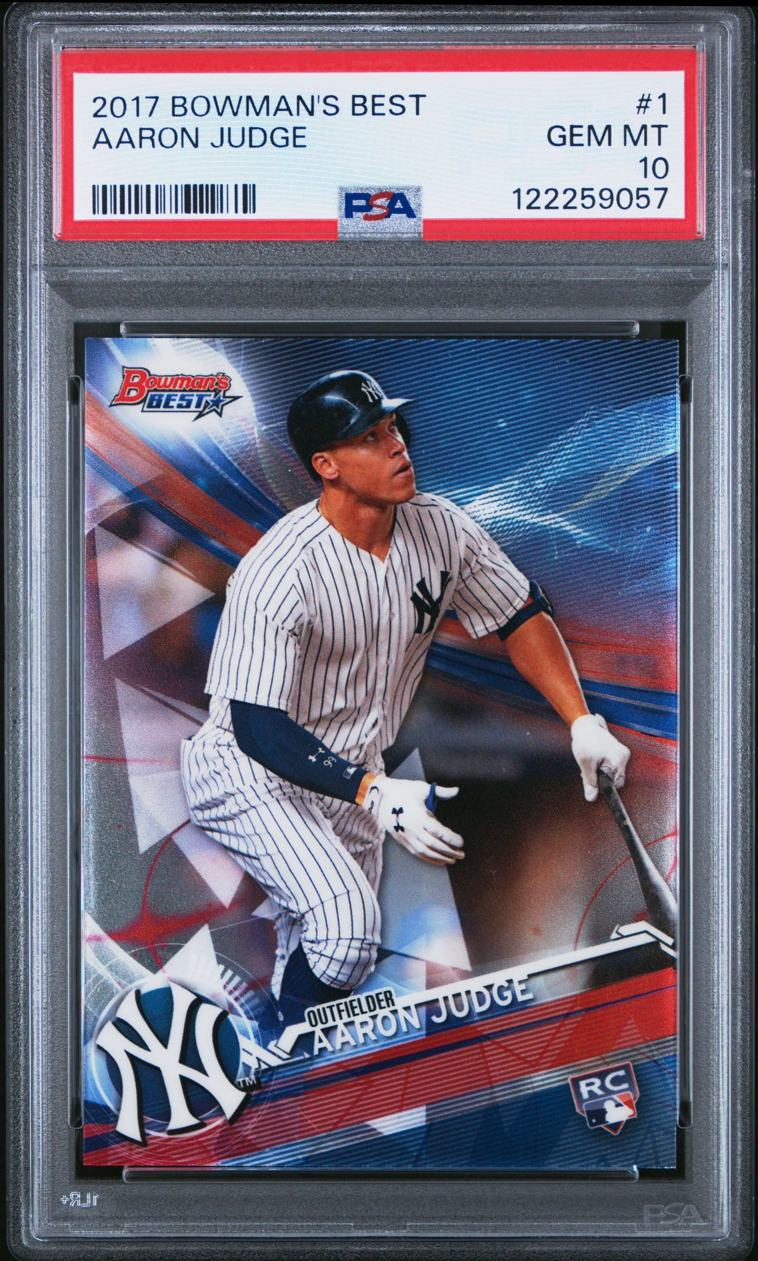 Graded 2017 Topps Bowmans Best Aaron Judge #1 Rookie RC Baseball Card PSA 10 Gem Mint