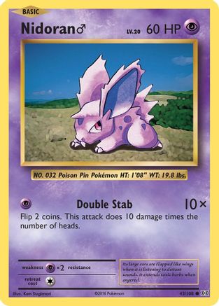 Nidoran M 043/108 - XY  Evolutions