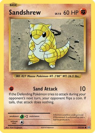 Sandshrew 054/108 - XY  Evolutions