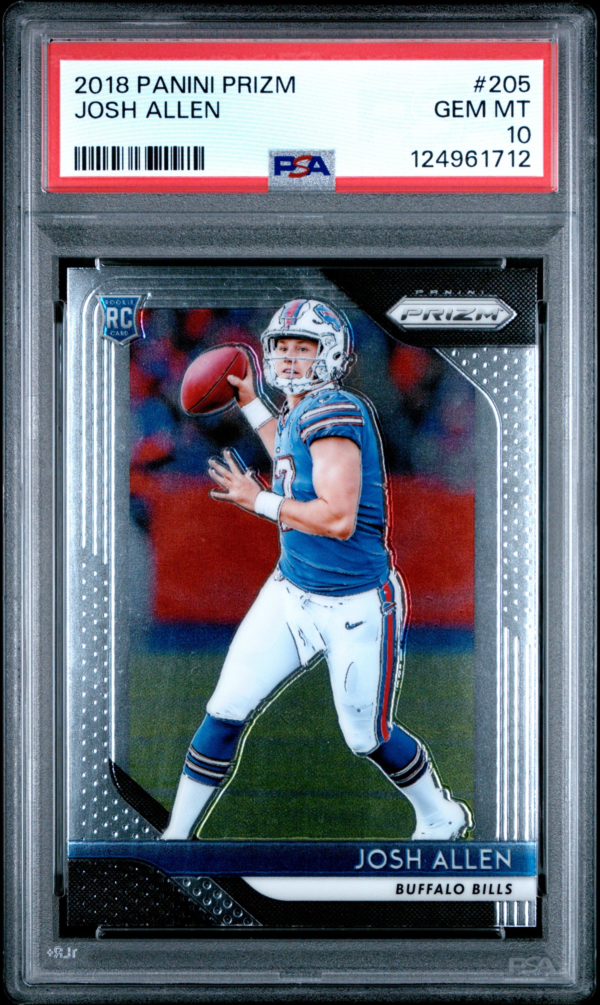 Graded 2018 Panini Prizm Josh Allen #205 Rookie RC Football Card PSA 10 Gem Mint