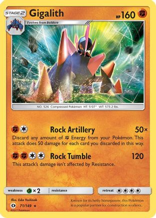 Gigalith 071/149 - SM Base Set Holofoil