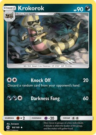 Krokorok 084/149 - SM Base Set Reverse Holofoil