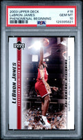 Graded 2003-04 Upper Deck UD LeBron James #18 Phenomenal Beginning Rookie RC Basketball Card PSA 10 Gem Mint
