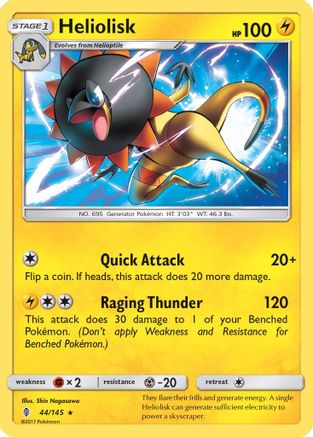 Heliolisk 044/145 - SM  Guardians Rising Reverse Holofoil