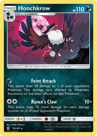 Honchkrow 079/145 - SM  Guardians Rising