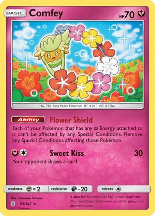 Comfey 093/145 - SM  Guardians Rising Holofoil