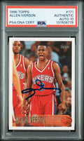 Graded 1996 Topps Allen Iverson #171 Rookie RC Basketball Card PSA 10 Auto Grade Gem Mint