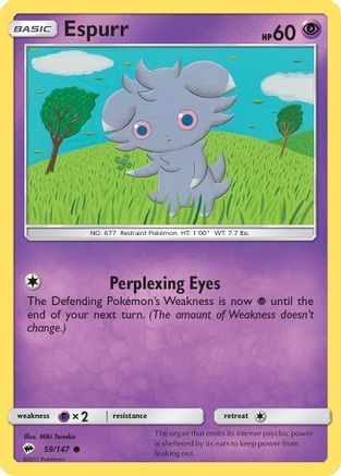 Espurr 059/147 - SM  Burning Shadows Reverse Holofoil