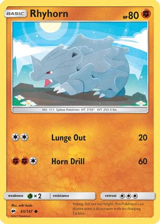 Rhyhorn 065/147 - SM  Burning Shadows