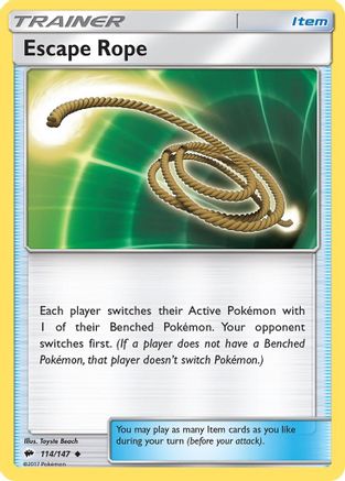 Escape Rope 114/147 - SM  Burning Shadows Reverse Holofoil