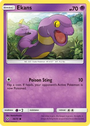 Ekans 036/73 - Shining Legends Reverse Holofoil